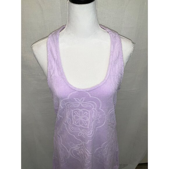 O'Neill Lavender Beach Cover-Up Dress Halter Neck Floral Pattern LARGE - Picture 2 of 5